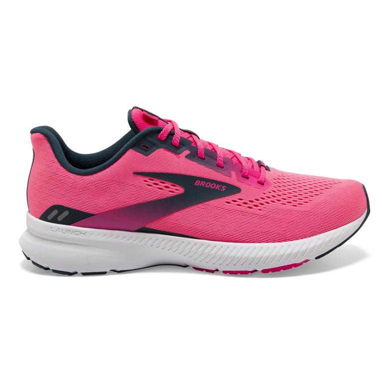 Brooks Womens Launch 8 Light Cushion Road Running Shoes - Pink/Raspberry/Navy (872069-VSN)